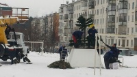 Микрорайону «Заринский» подарили искусственную ель